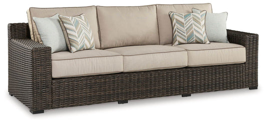 Coastline Bay - Brown - Sofa With Cushion - Forward Furniture