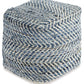 Chevron - Pouf - Blue