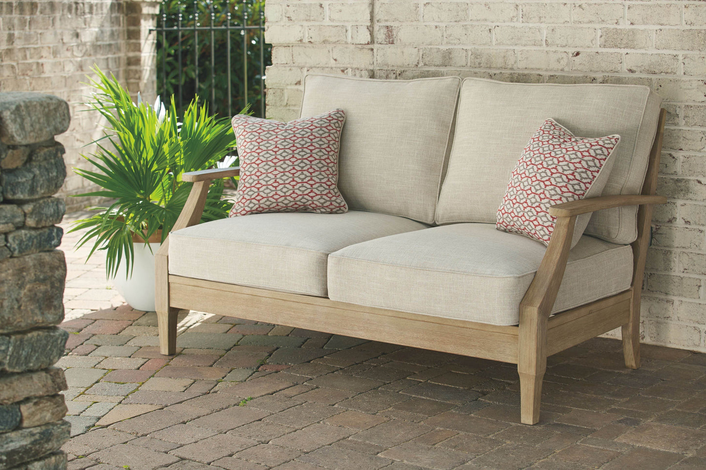 Clare View - Beige - Loveseat w/Cushion - Forward Furniture