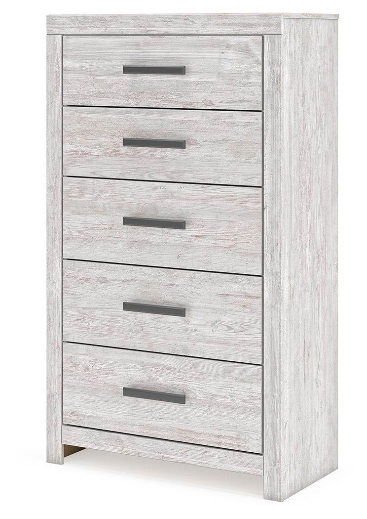 Cayboni - Whitewash - Five Drawer Chest - Forward Furniture