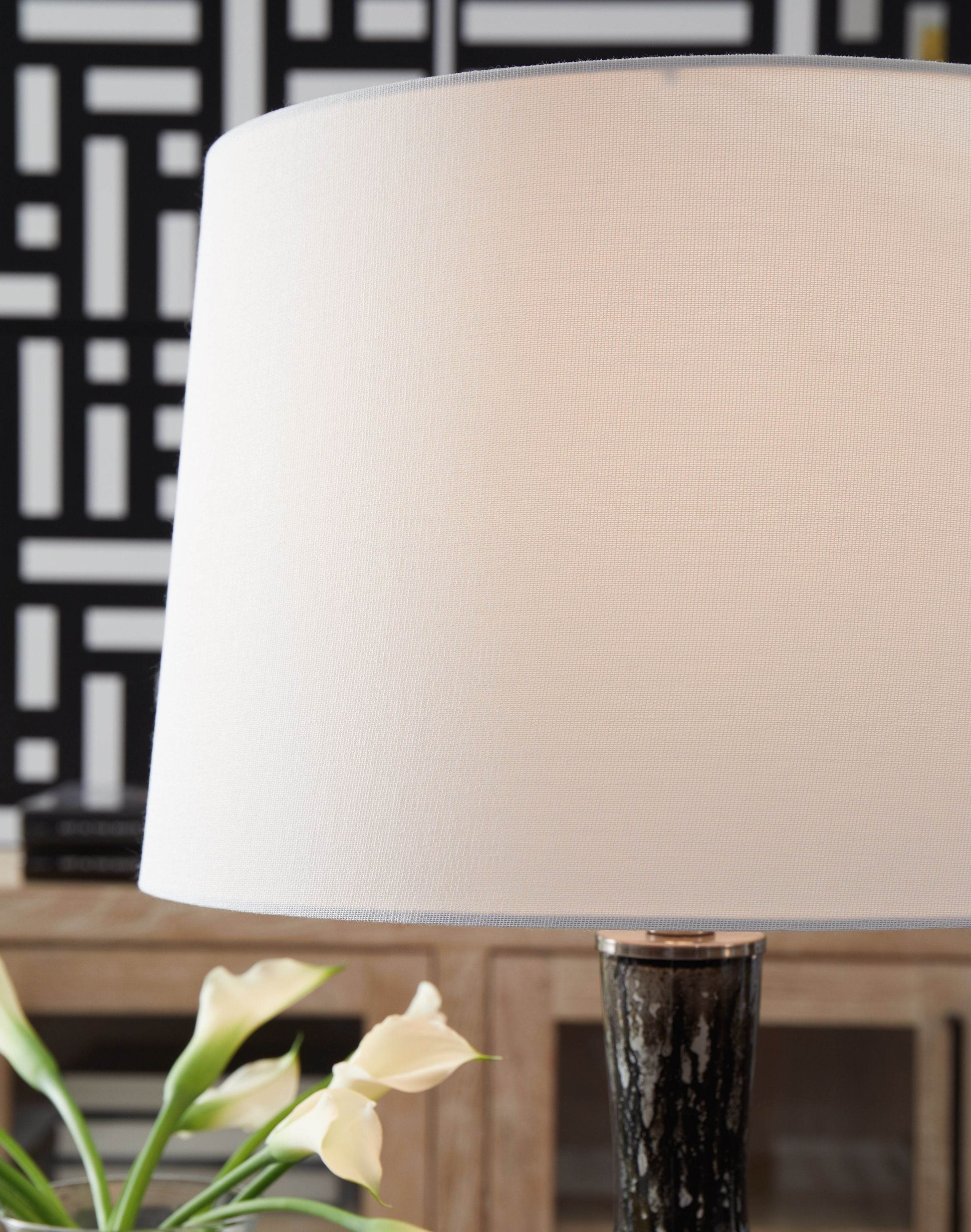 Tenslow - Antique Black - Glass Table Lamp - Forward Furniture