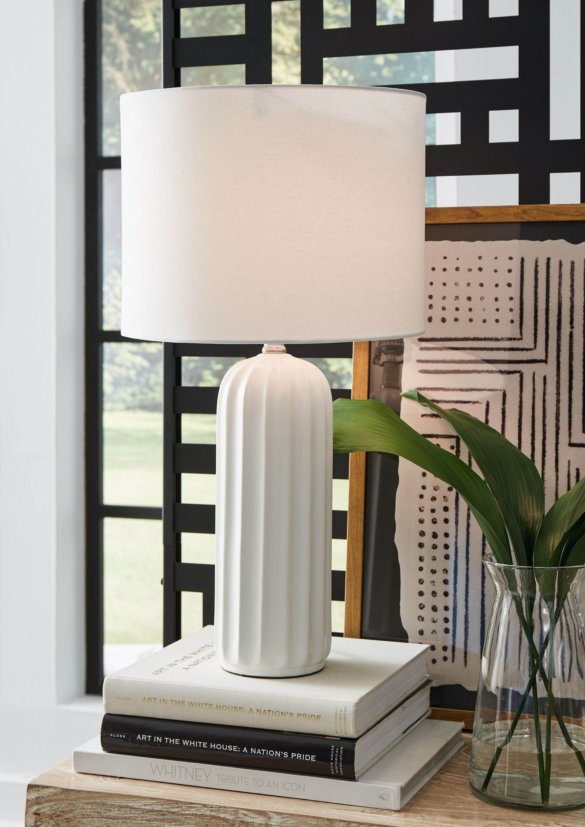 Clarkland - White - Ceramic Table Lamp (Set of 2) - Forward Furniture