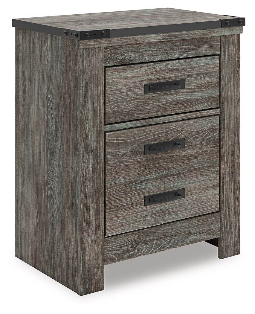 Frandern - Gray - Two Drawer Night Stand