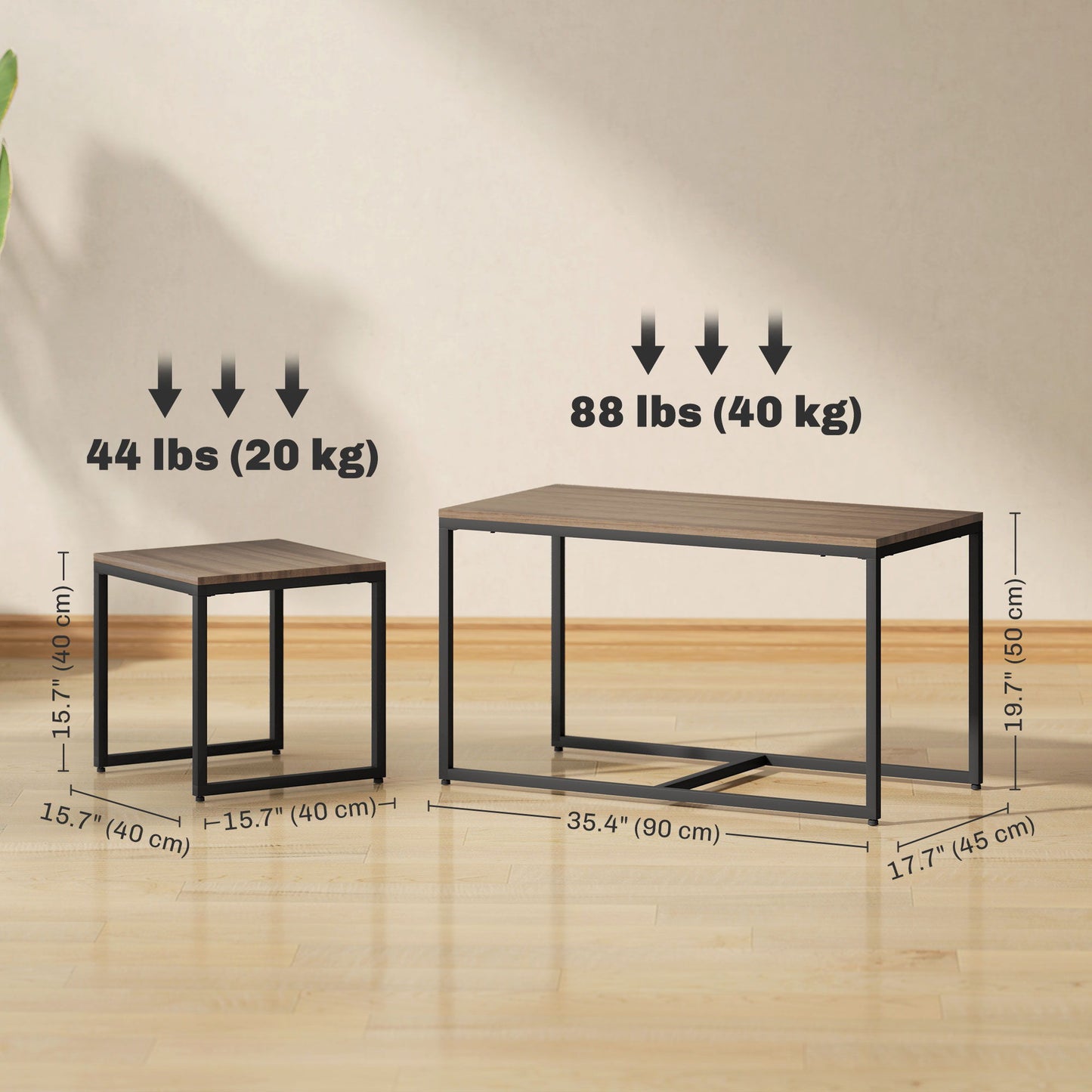 Nesting Coffee Table Set of 3