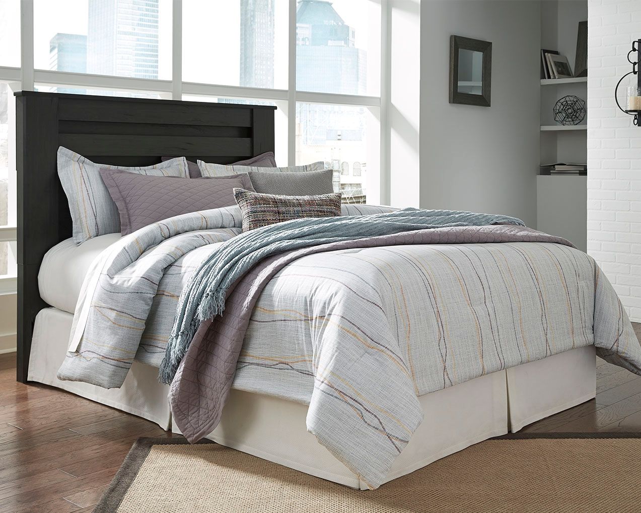 Brinxton - King/Cal King Panel Headboard - Charcoal