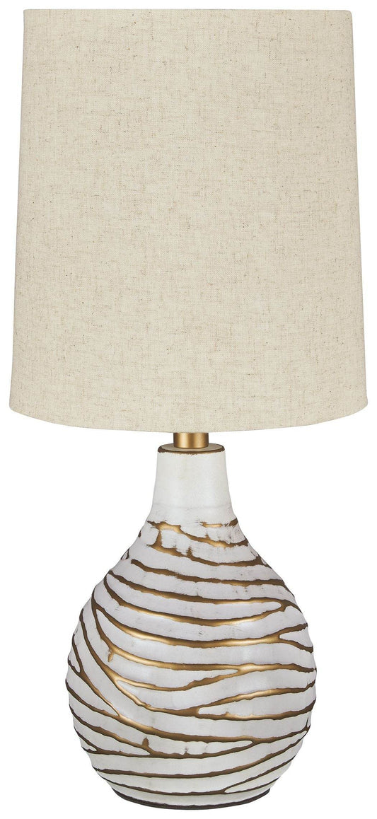 Aleela - White / Gold Finish - Metal Table Lamp - Forward Furniture
