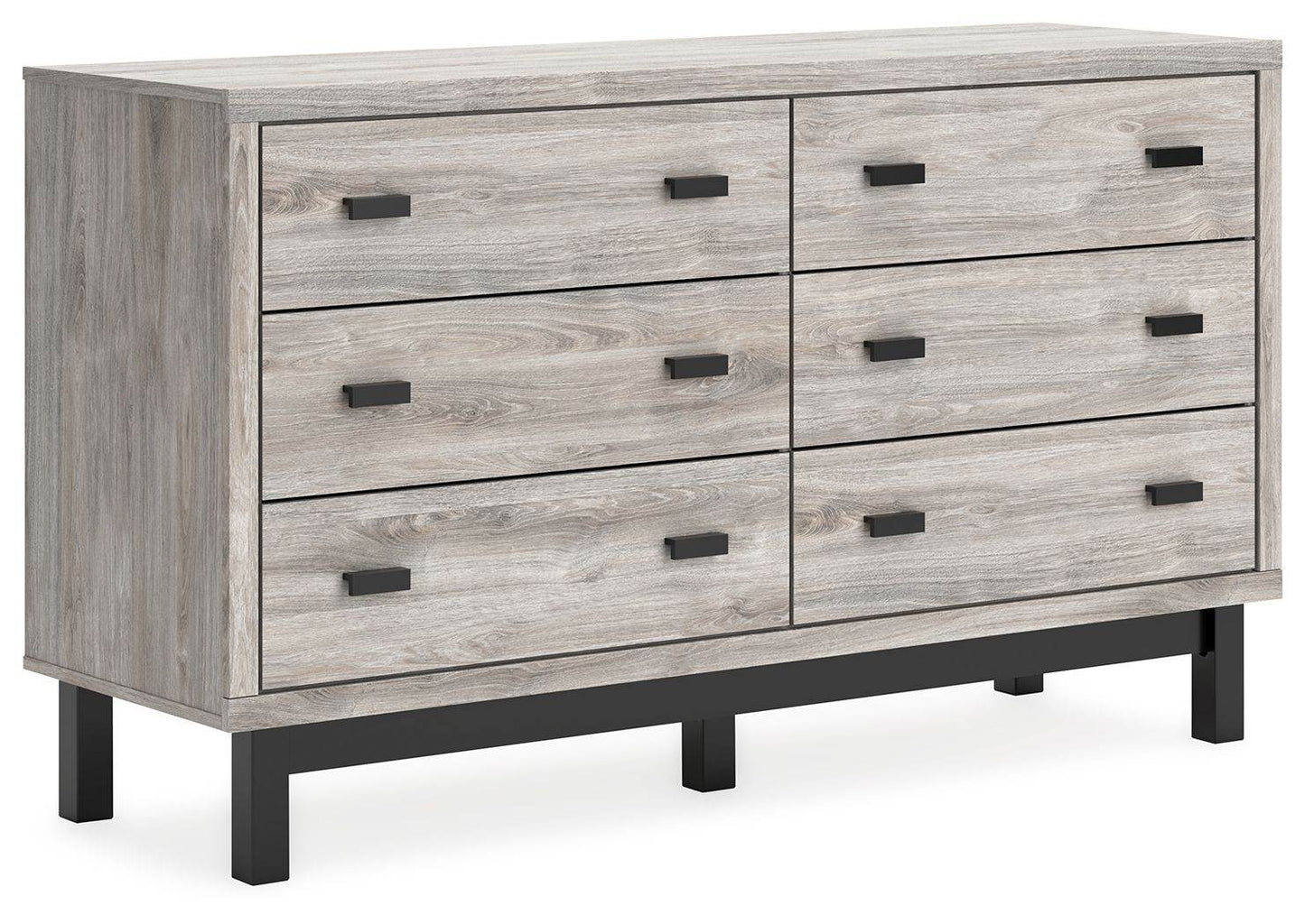 Vessalli - Black / Gray - Six Drawer Dresser - Forward Furniture