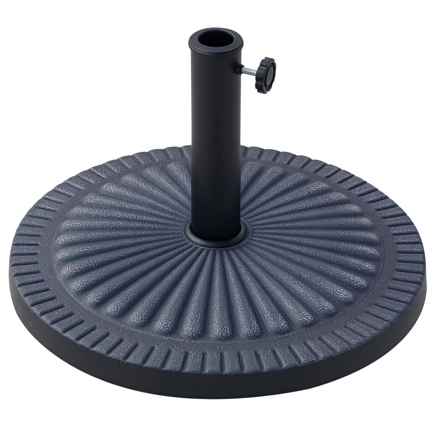 31 lbs Resin Round Market Umbrella Base Holder 19" Decorative Parasol Stand for Patio, Outdoor, Backyard, Bronze
