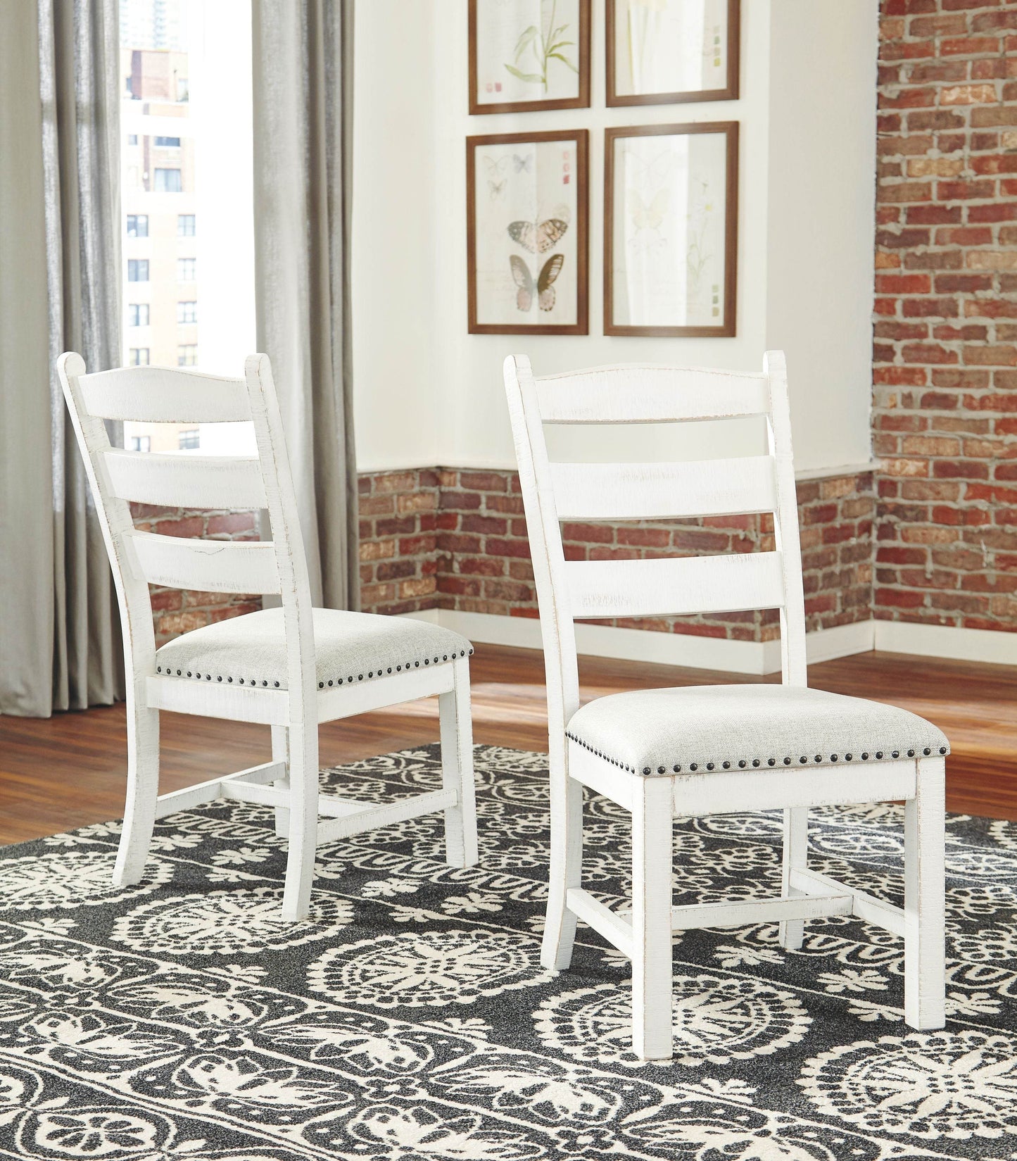 Valebeck - Beige / White - Dining UPH Side Chair (Set of 2) - Forward Furniture