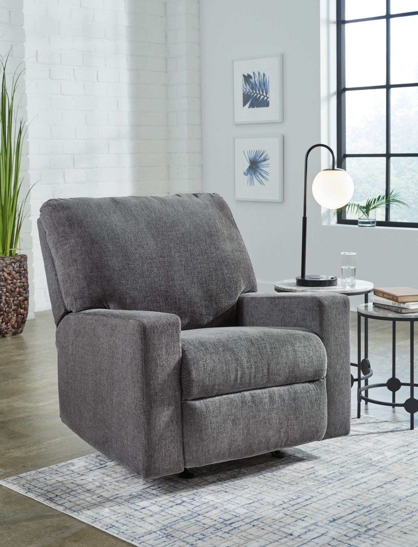 Rannis - Pewter - Rocker Recliner - Fabric - Forward Furniture
