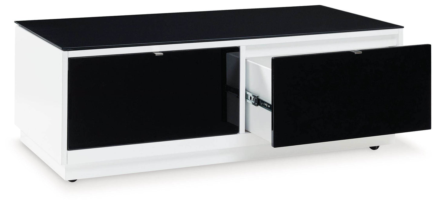 Gardoni - White / Black - Rectangular Cocktail Table - Forward Furniture