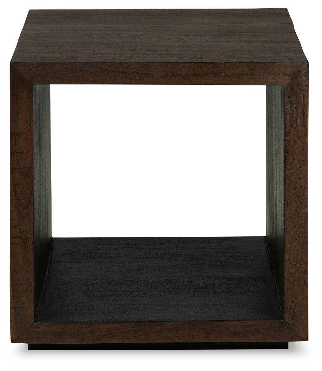 Hensington - Brown / Black - Square End Table - Forward Furniture