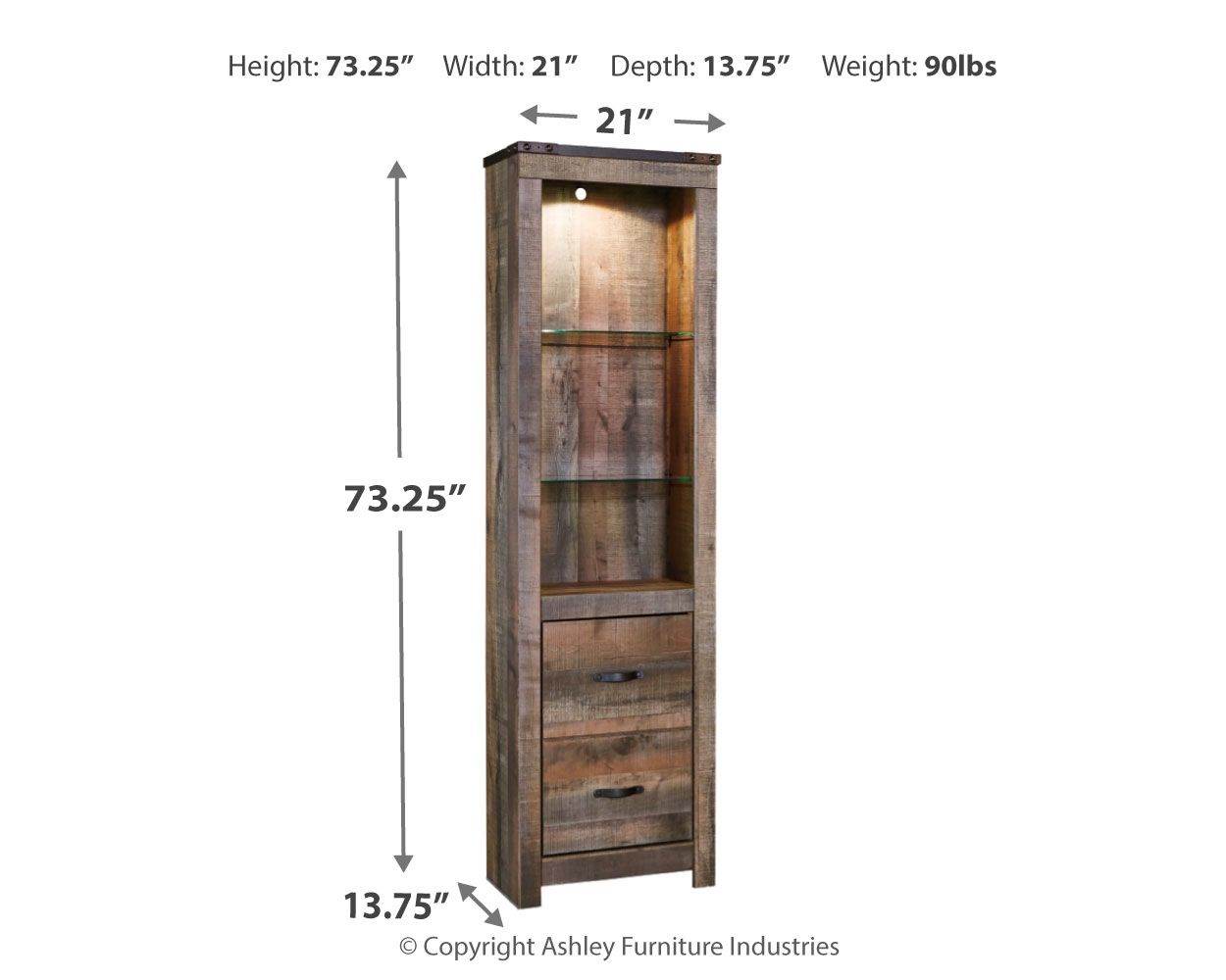 Trinell - Brown - Pier - 2-drawers - Forward Furniture