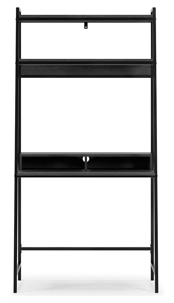 Yarlow - Black - Home Office Desk and Shelf - Forward Furniture