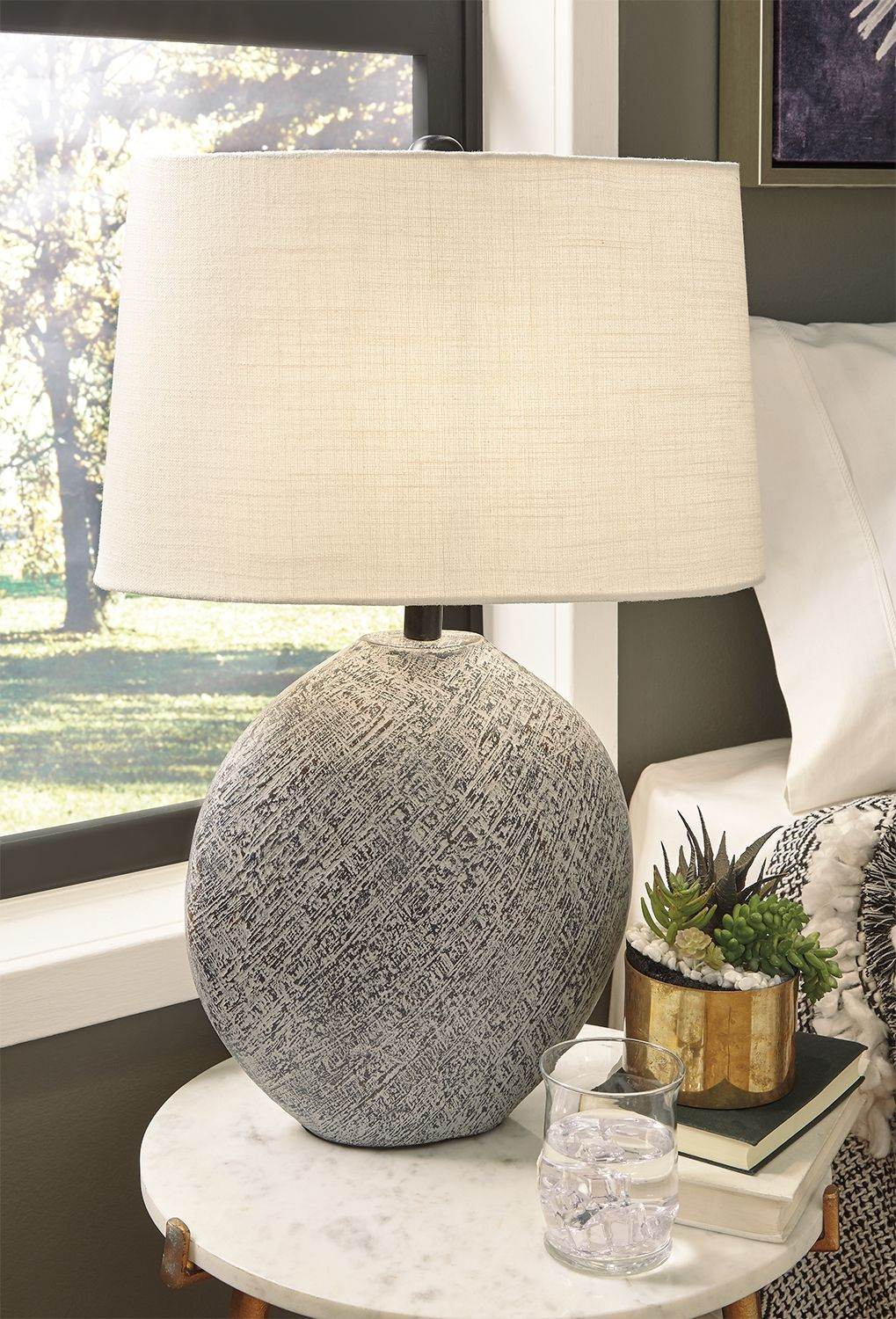 Harif - Beige - Paper Table Lamp - Forward Furniture