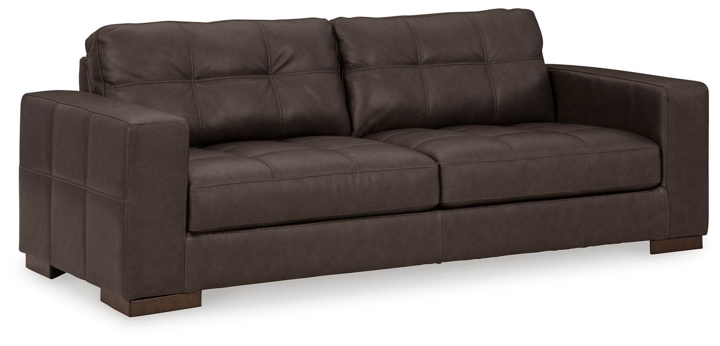Luigi - Thunder - Sofa - Leather Match - Forward Furniture