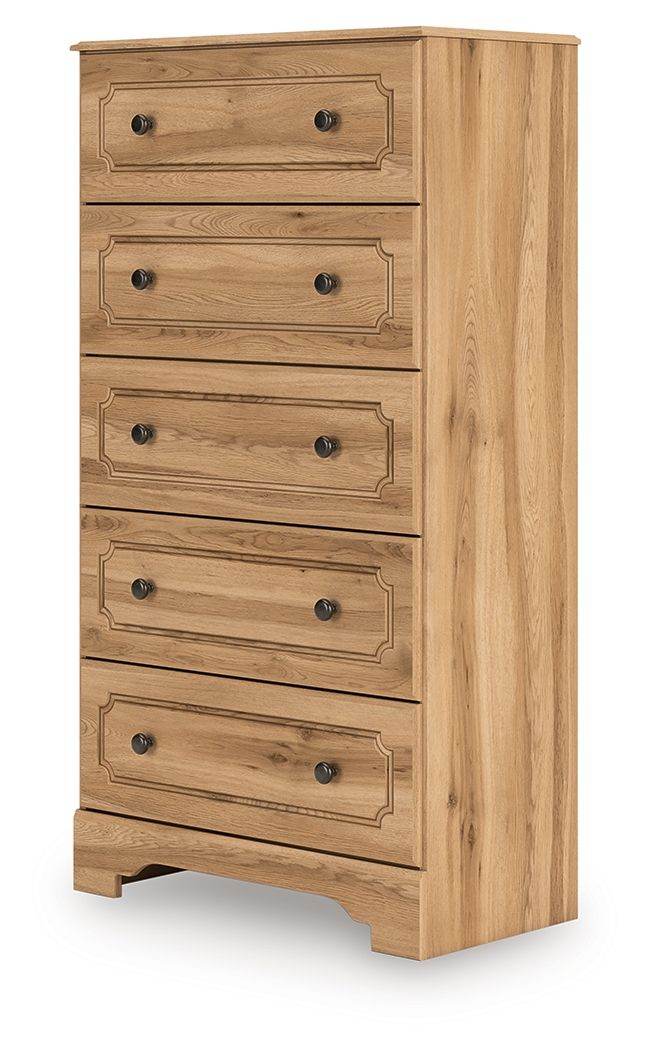 Aleaport - Warm Brown - Five Drawer Chest - Forward Furniture