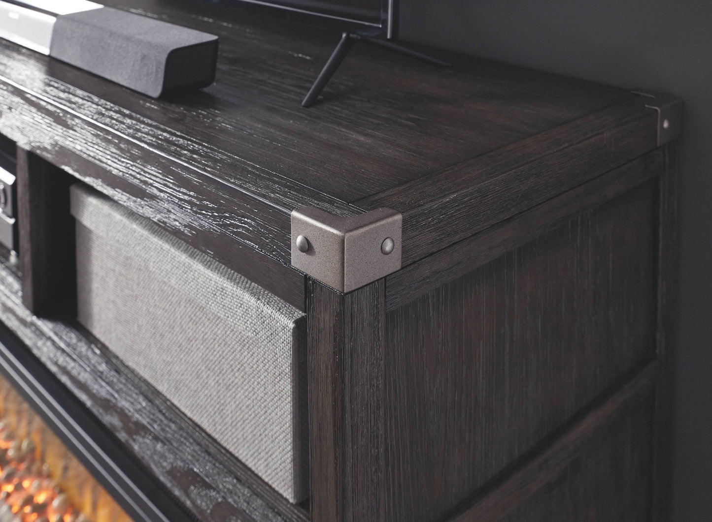 Todoe - Gray - LG TV Stand w/Fireplace Option - Forward Furniture