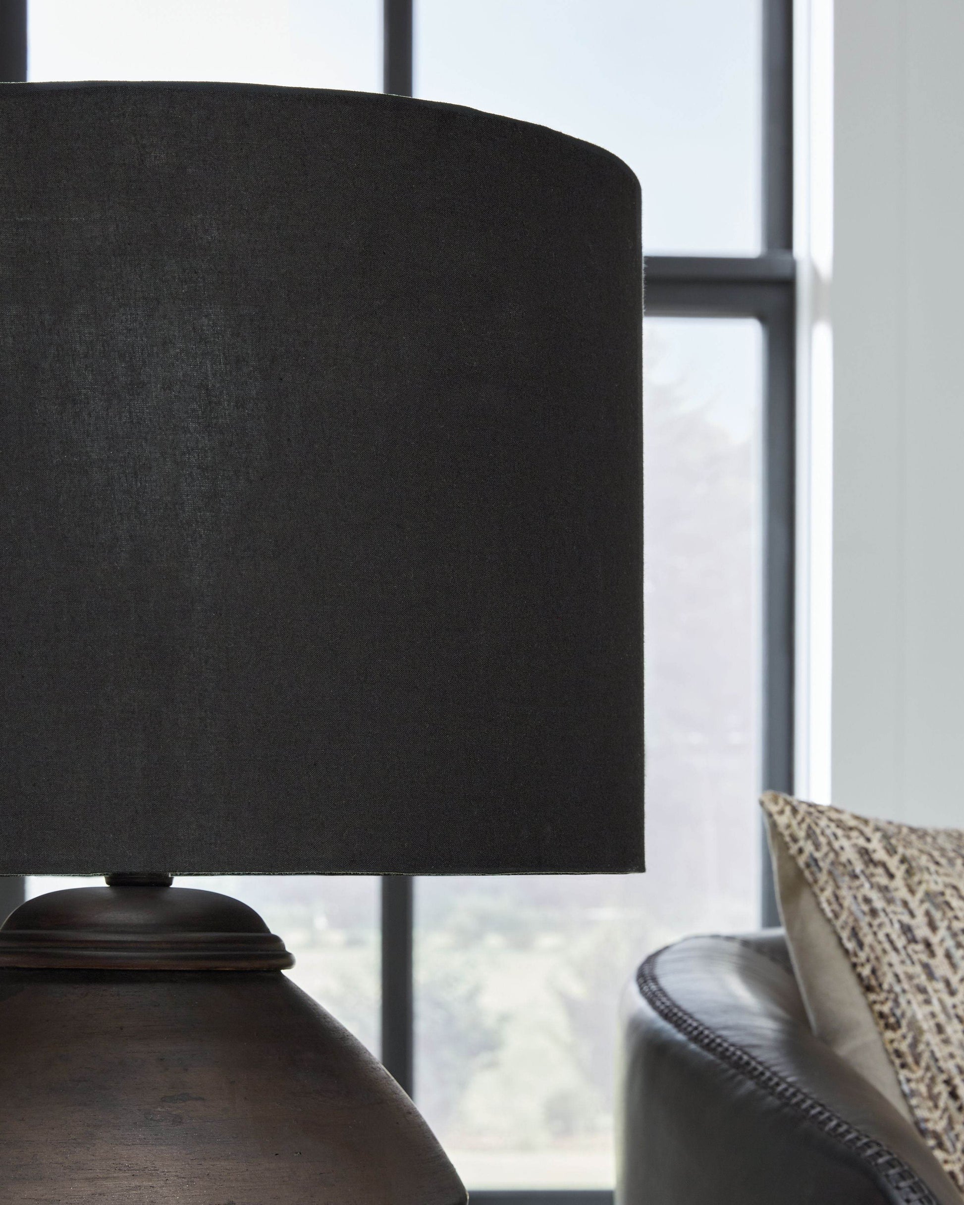 Naareman - Metallic Black - Terracotta Table Lamp - Forward Furniture
