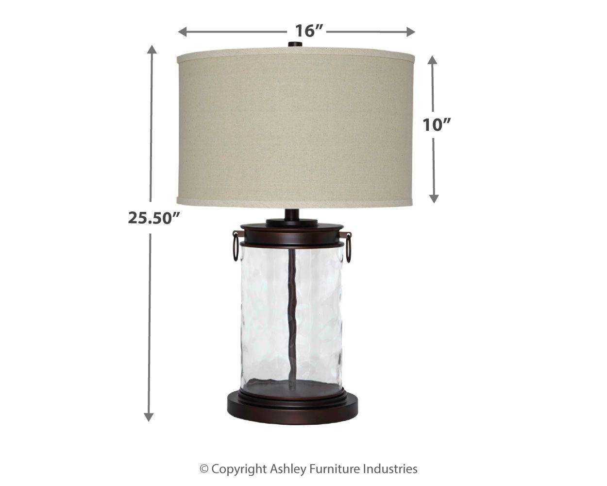 Tailynn - Clear / Bronze Finish - Glass Table Lamp - Forward Furniture