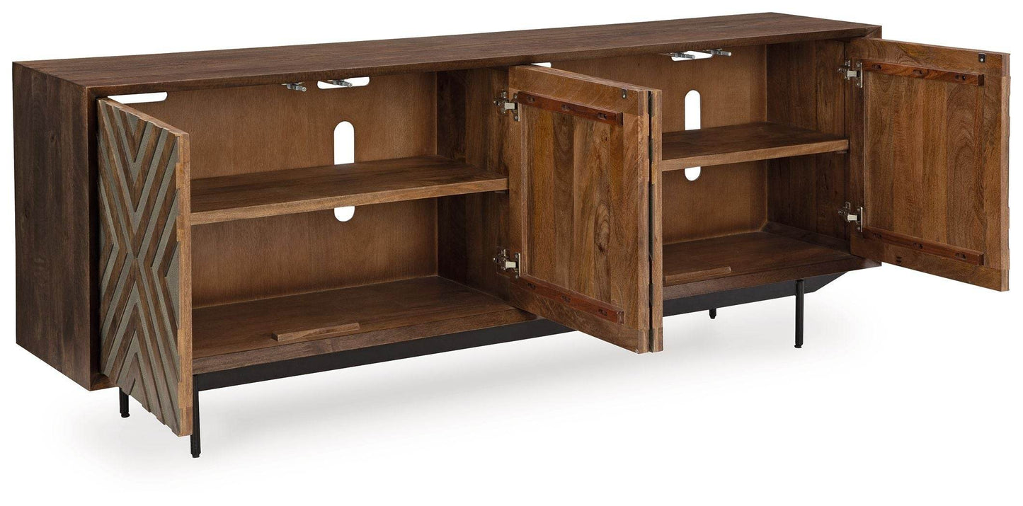 Dreggan - Brown / Gold Finish - Accent Cabinet - Forward Furniture
