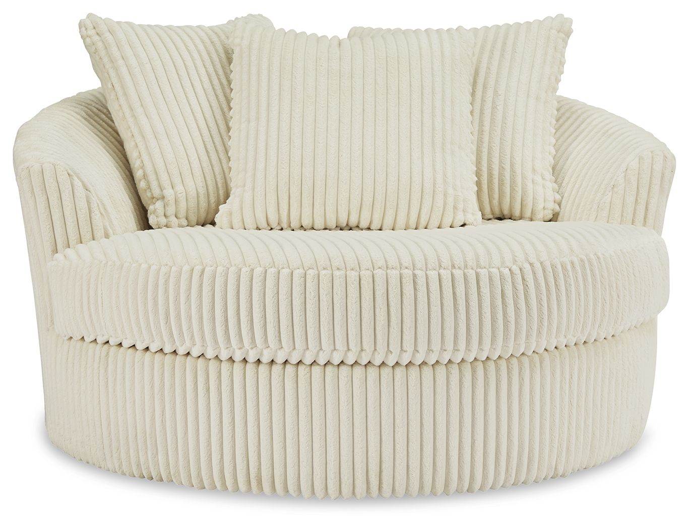 Lindyn - Ivory - Oversized Swivel Accent Chair - Fabric - Forward Furniture
