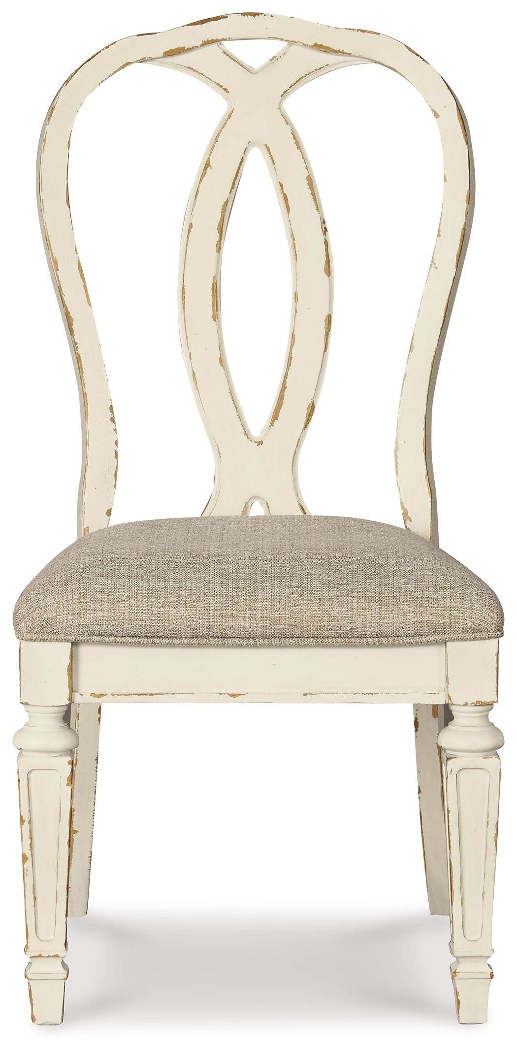 Realyn - Chipped White - Dining UPH Side Chair (Set of 2) - Ribbonback - Forward Furniture