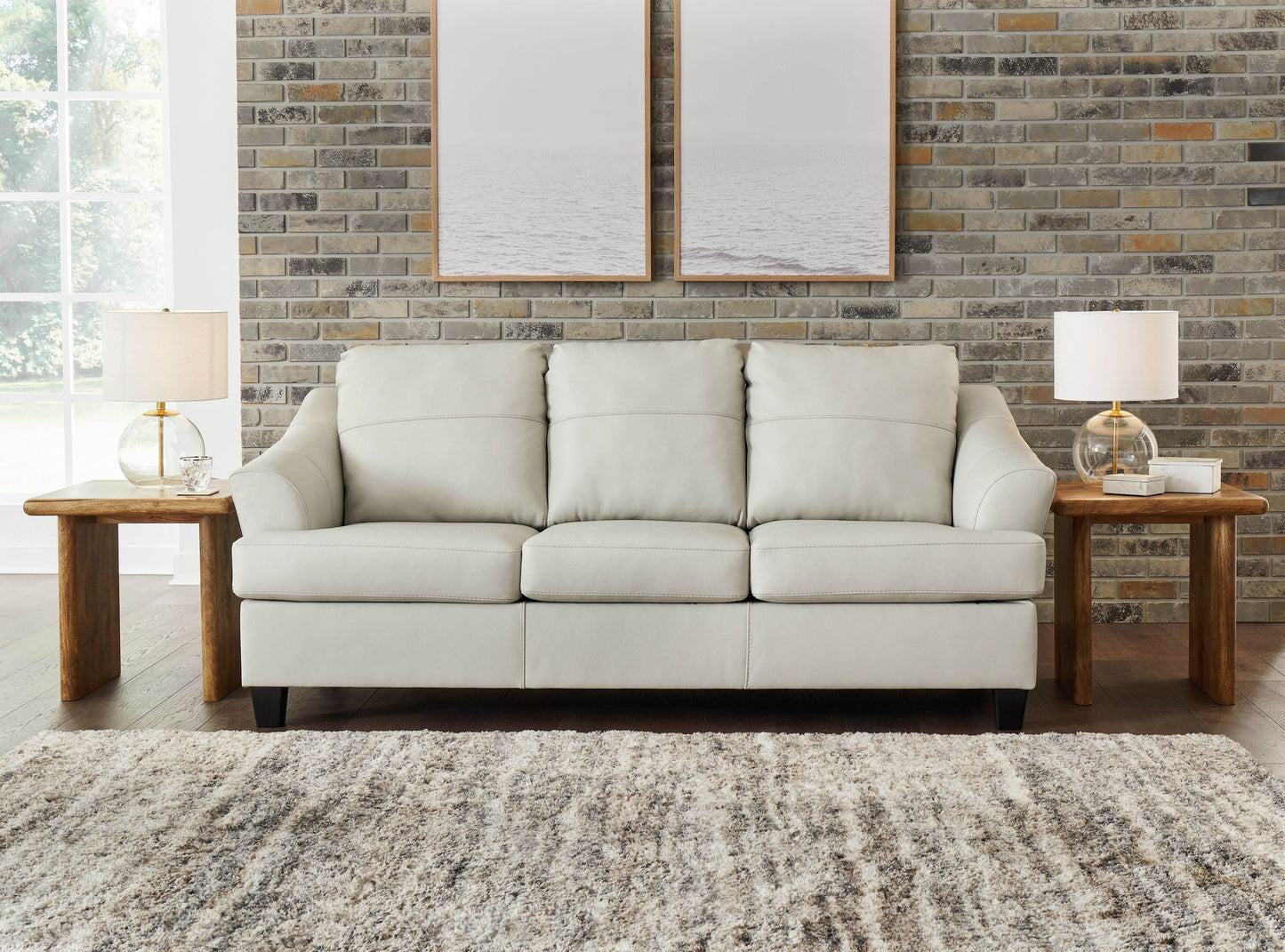 Genoa - Coconut - Sofa - Leather Match - Forward Furniture
