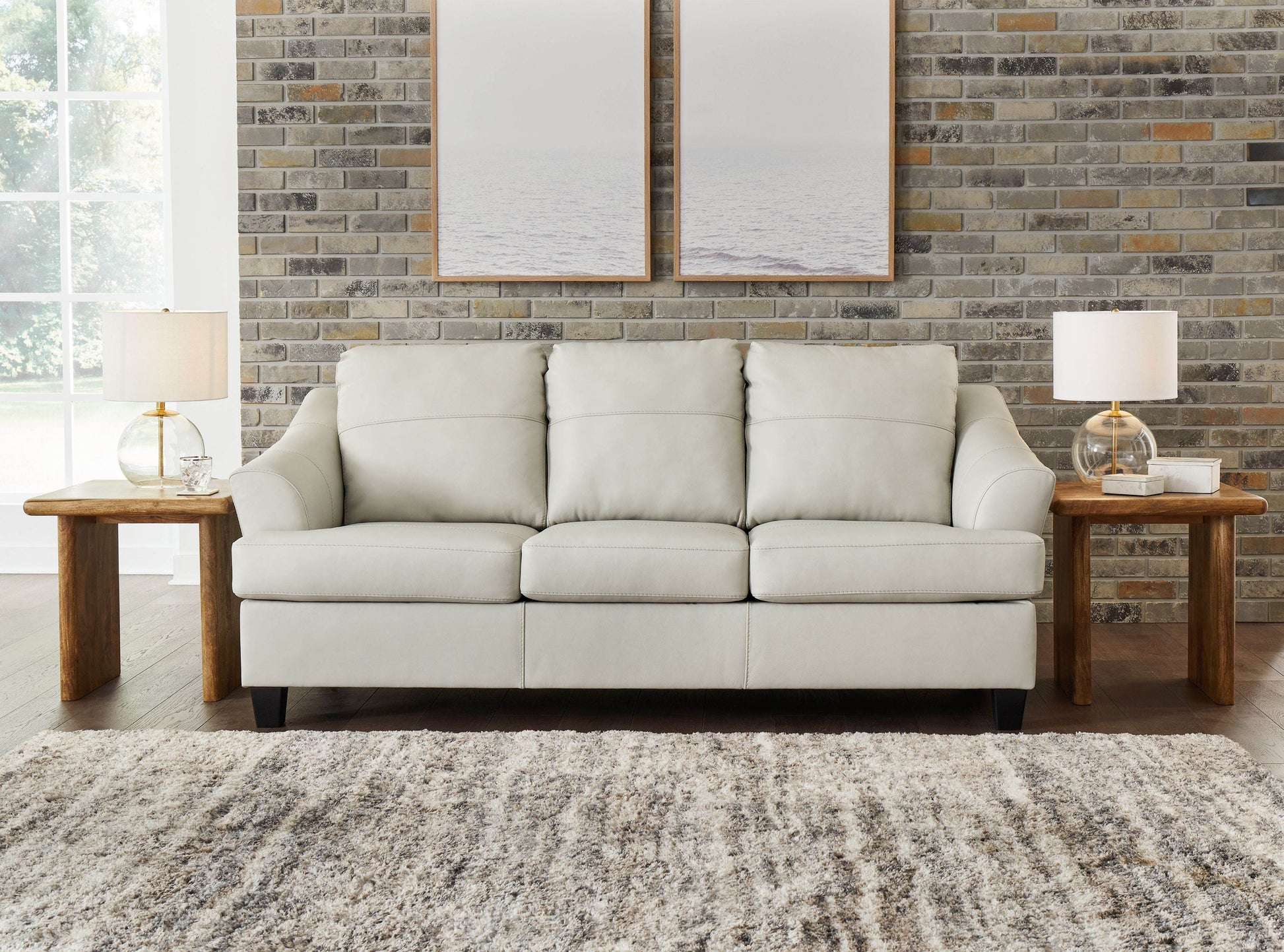 Genoa - Coconut - Sofa - Leather Match - Forward Furniture
