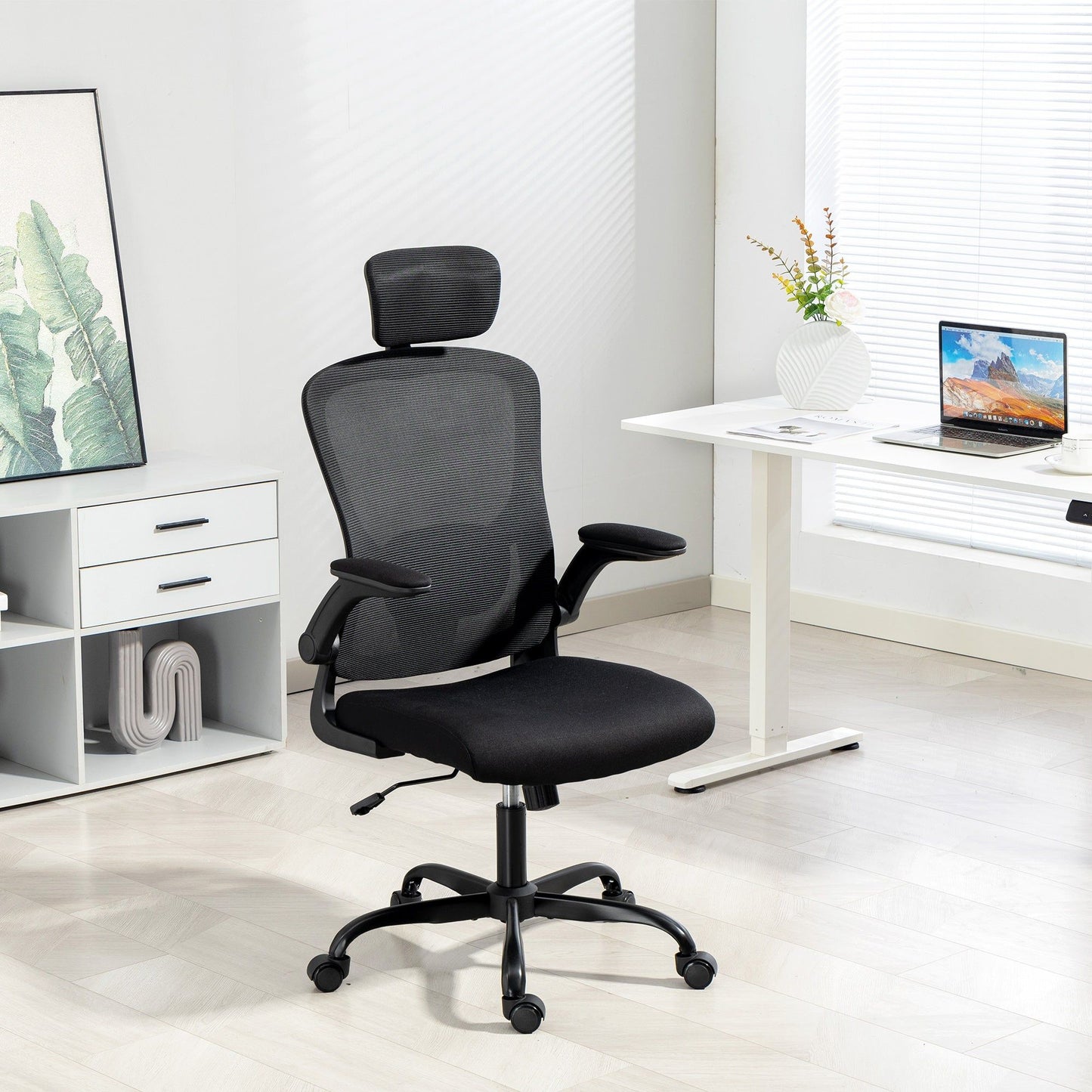 Ergonomic Mesh Office Chair with Lumbar Support - Black