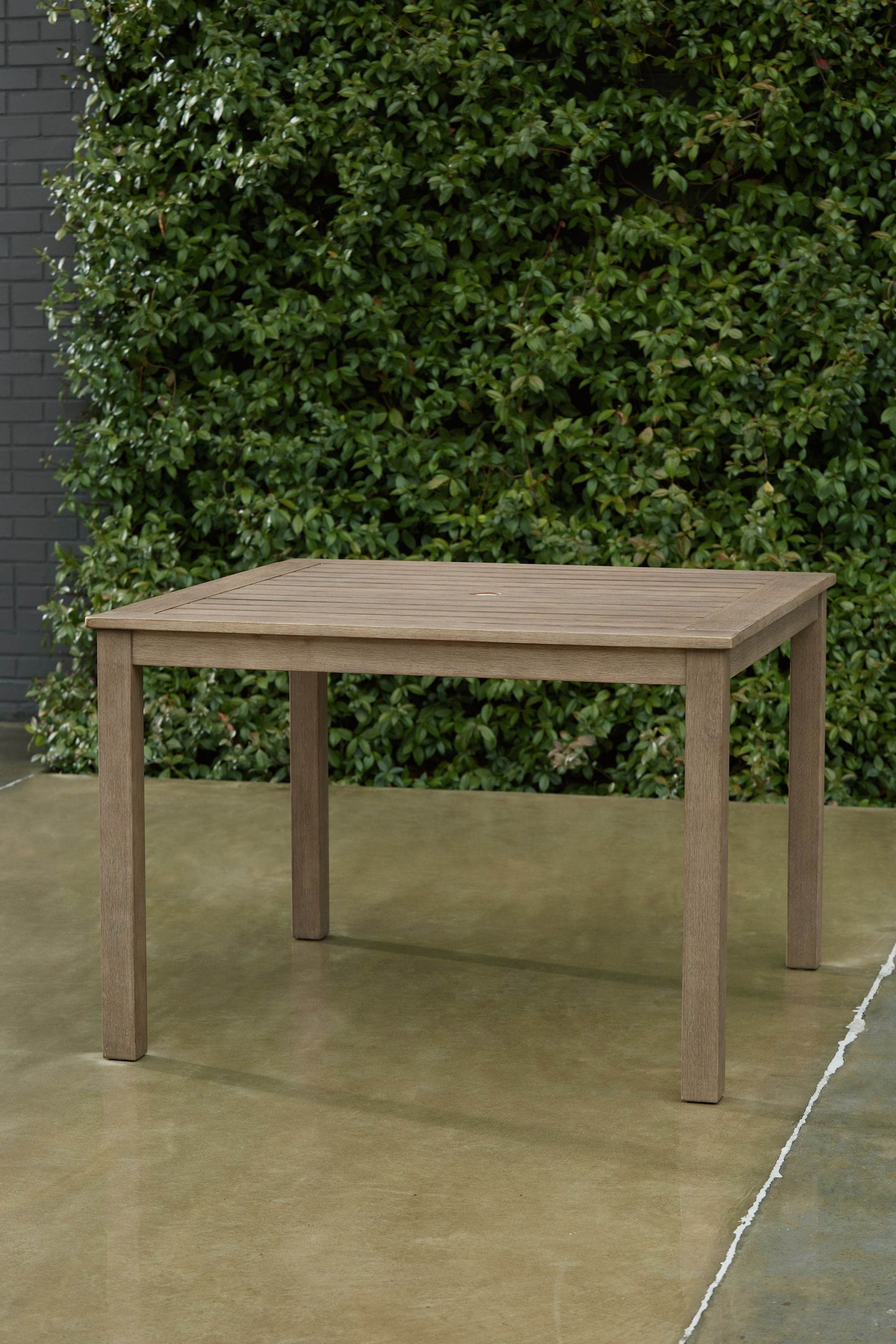 Aria Plains - Brown - Square Dining Table W/Umb Opt - Forward Furniture