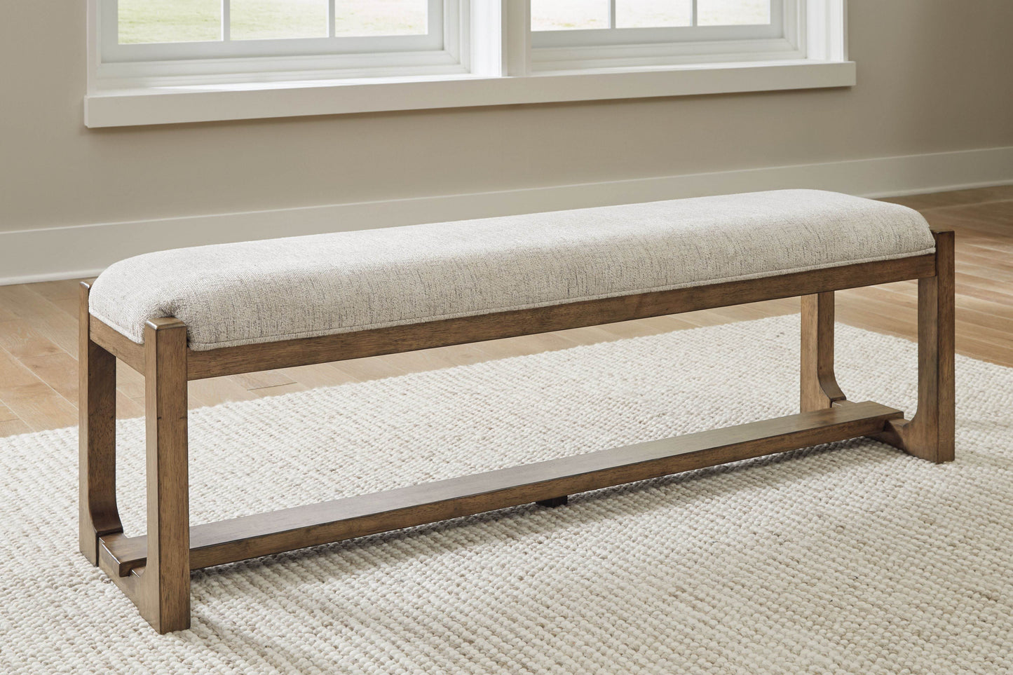 Cabalynn - Oatmeal / Light Brown - Large Uph Dining Room Bench - Forward Furniture