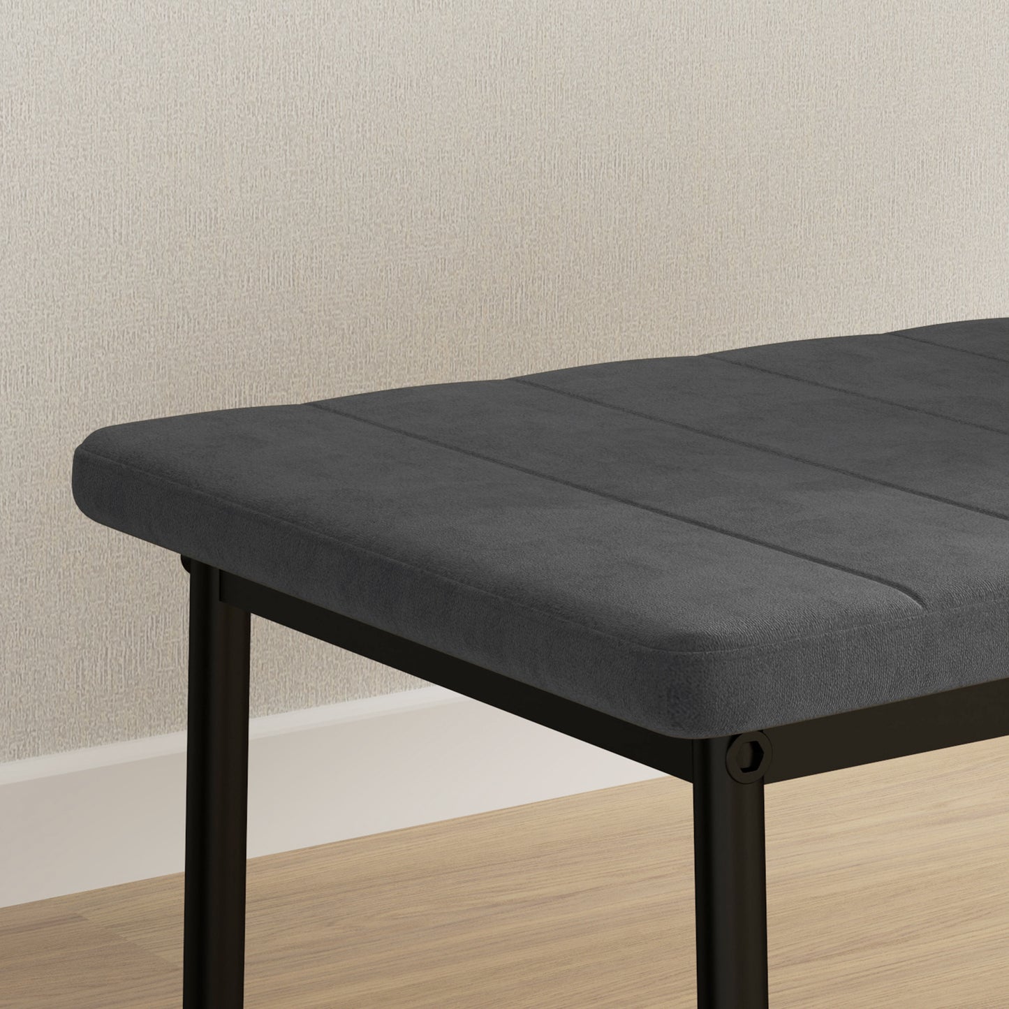 Modern Dining Chairs, Set of 4, High Back Upholstery and Metal Legs for the Living Room, Kitchen, Home Office, Grey
