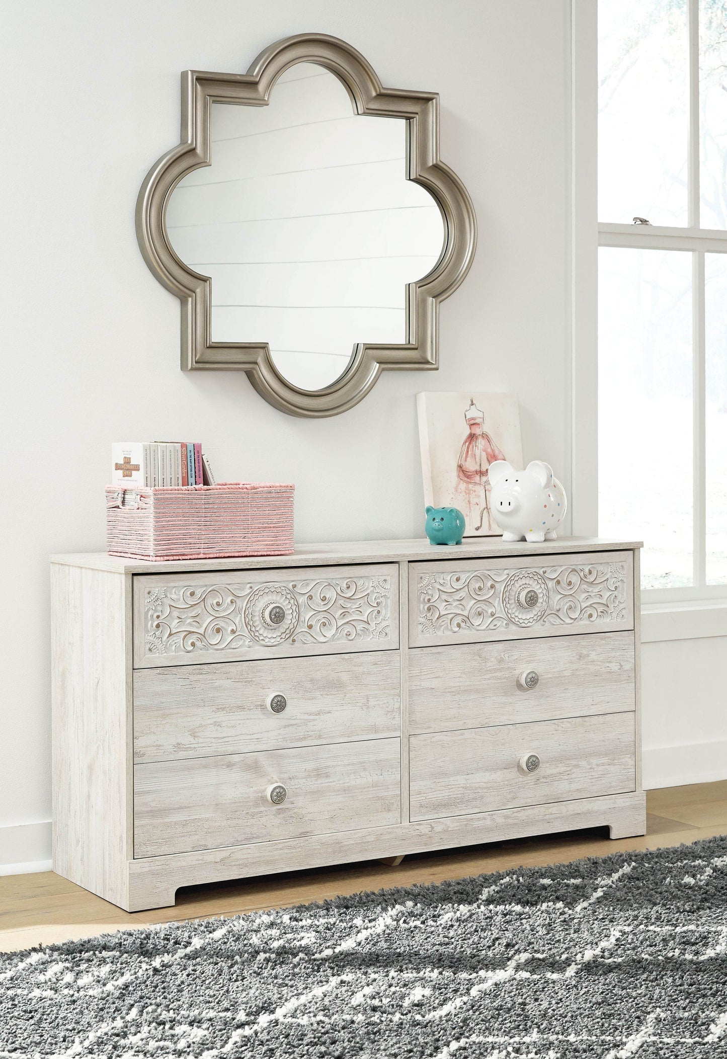 Paxberry - Whitewash - Six Drawer Dresser - Weatherworn - Forward Furniture