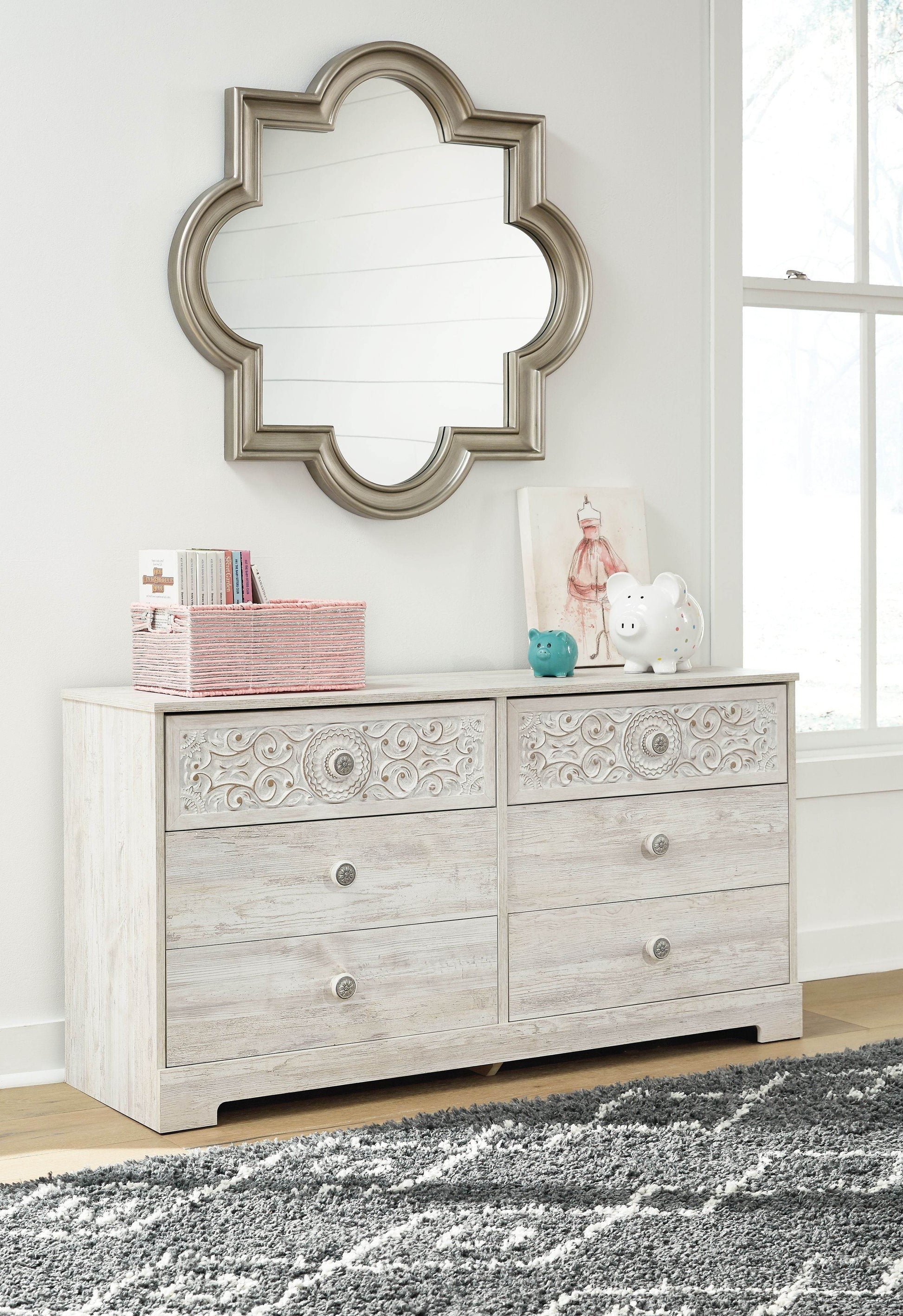 Paxberry - Whitewash - Six Drawer Dresser - Weatherworn - Forward Furniture
