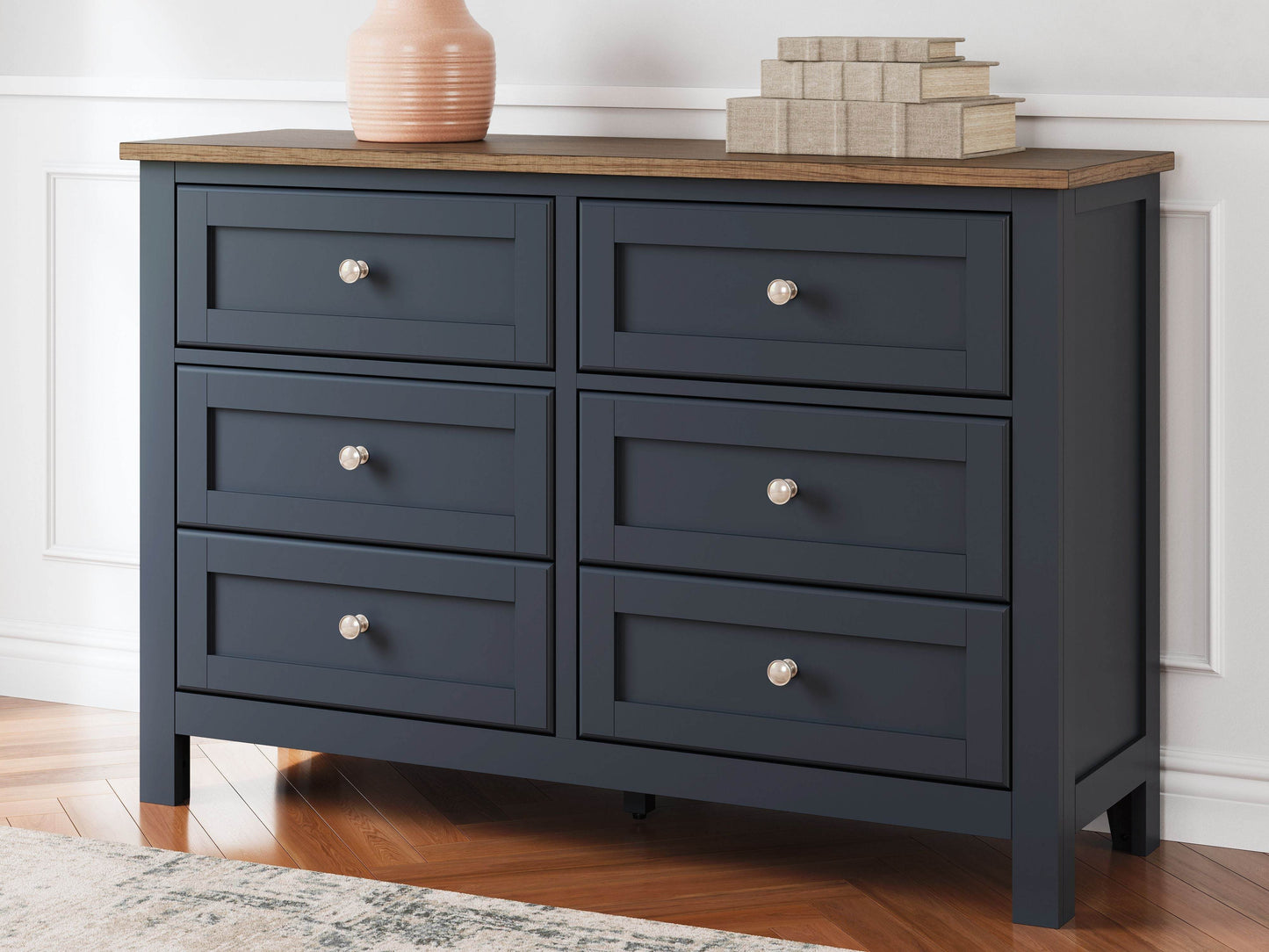 Landocken - Brown / Blue - Dresser - Forward Furniture