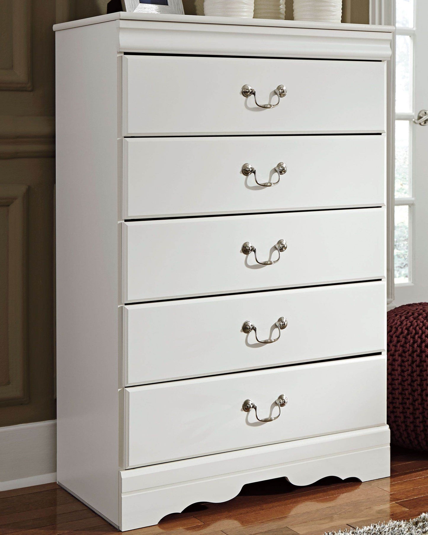 Anarasia - White - Five Drawer Chest - Forward Furniture