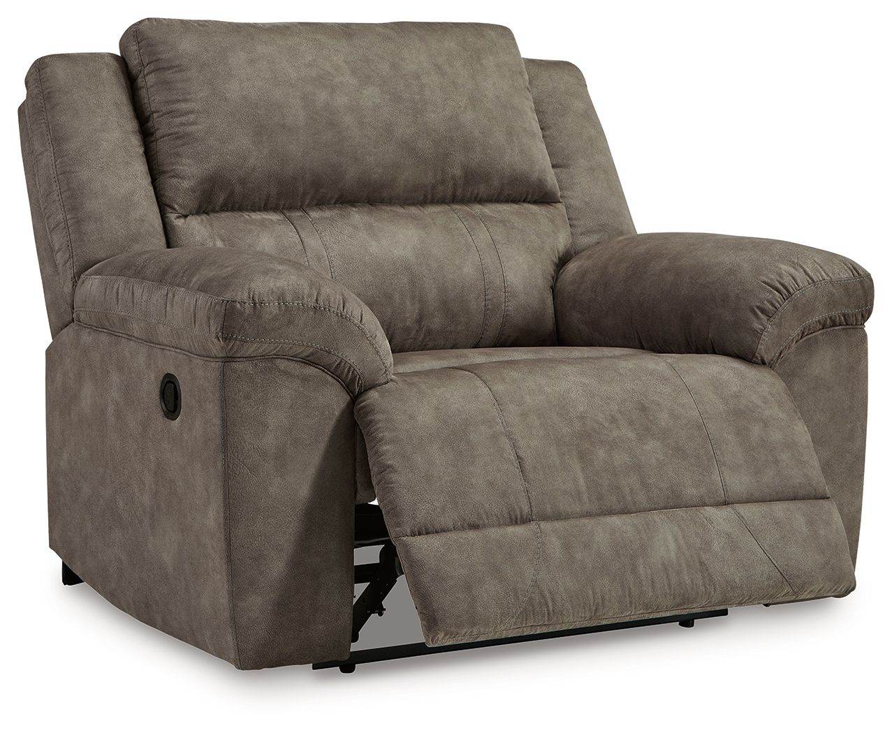Laresview - Fossil - Zero Wall Wide Seat Recliner - Faux Leather - Forward Furniture