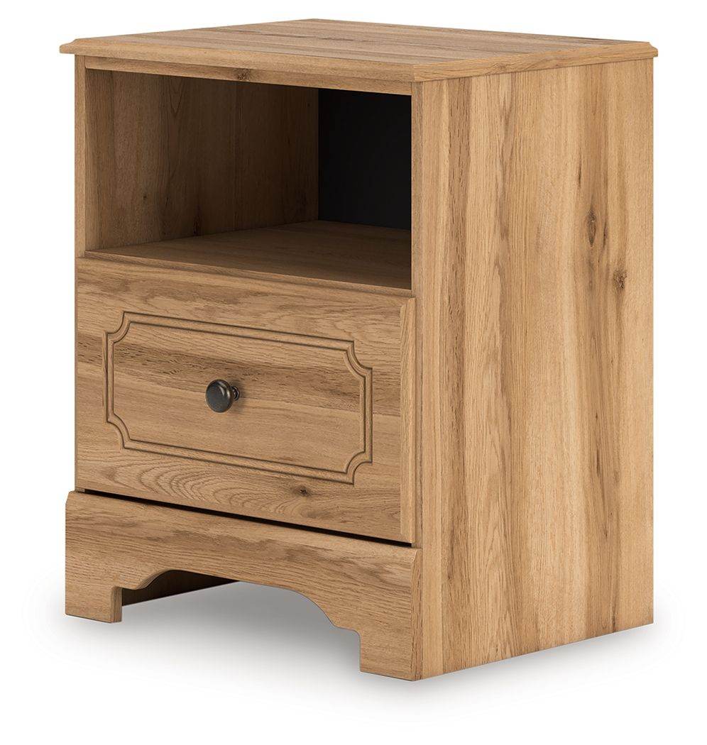 Aleaport - Warm Brown - One Drawer Night Stand - Forward Furniture