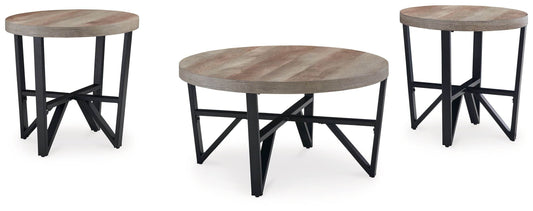 Deanlee - Grayish Brown / Black - Occasional Table Set (Set of 3) - Forward Furniture