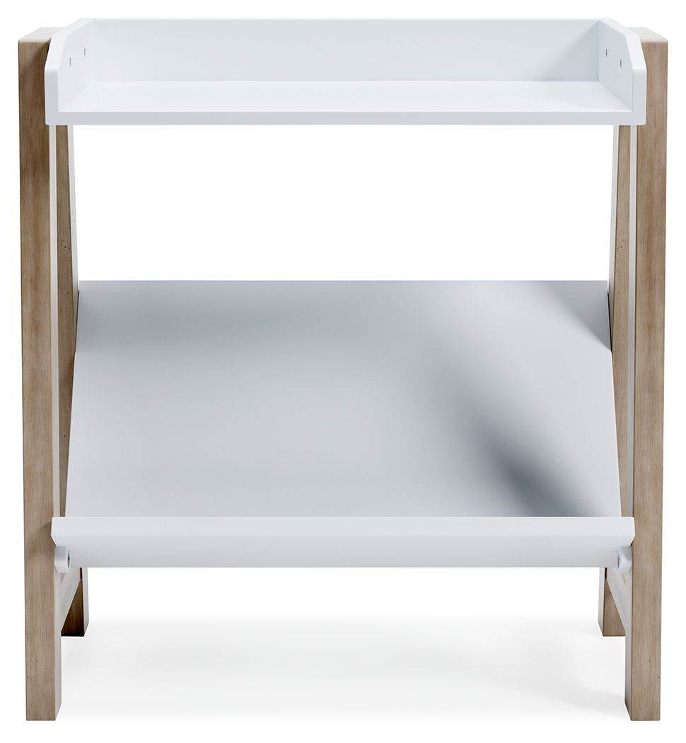 Blariden - White / Tan - Small Bookcase - Forward Furniture
