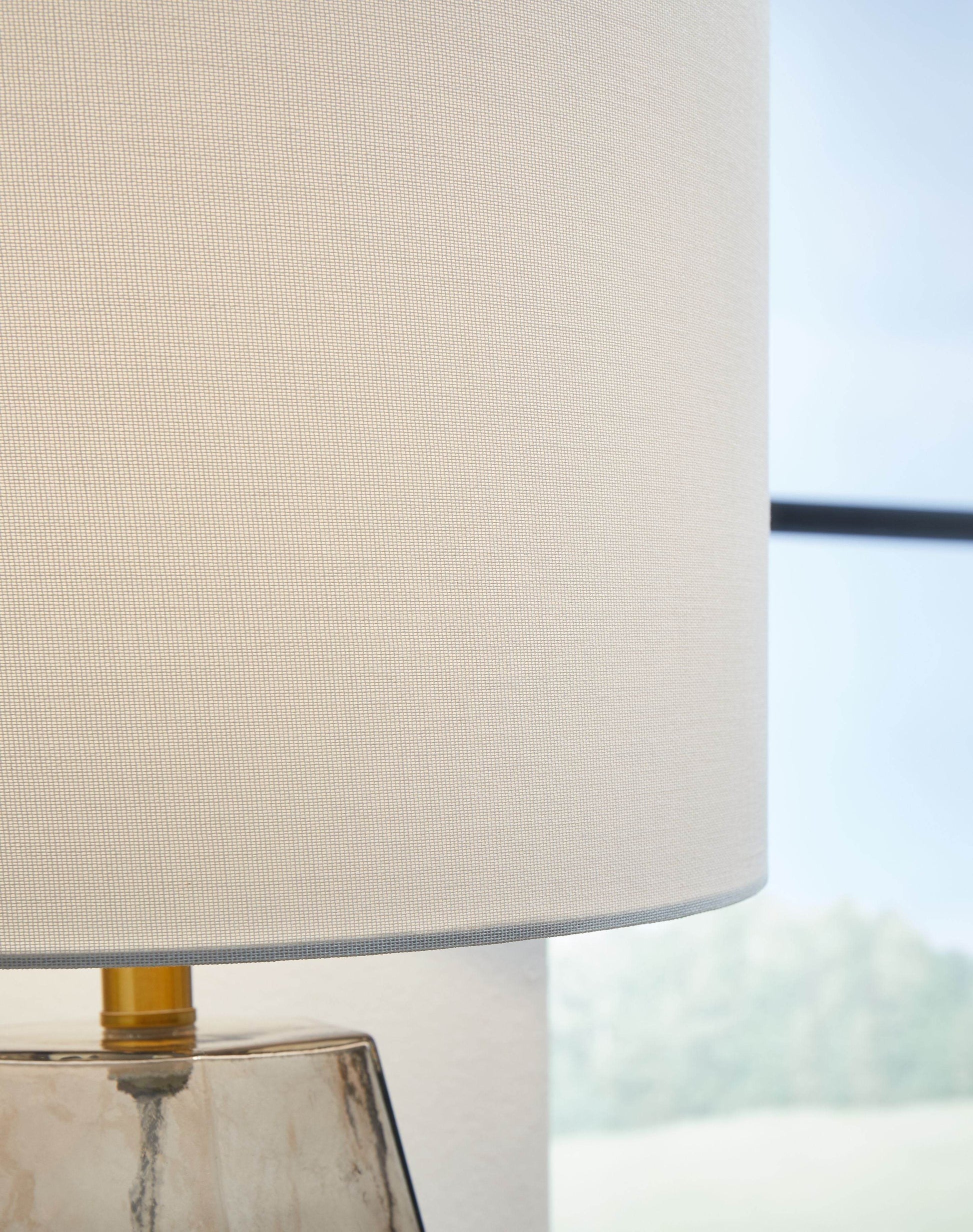 Taylow - Gray - Glass Table Lamp - Forward Furniture
