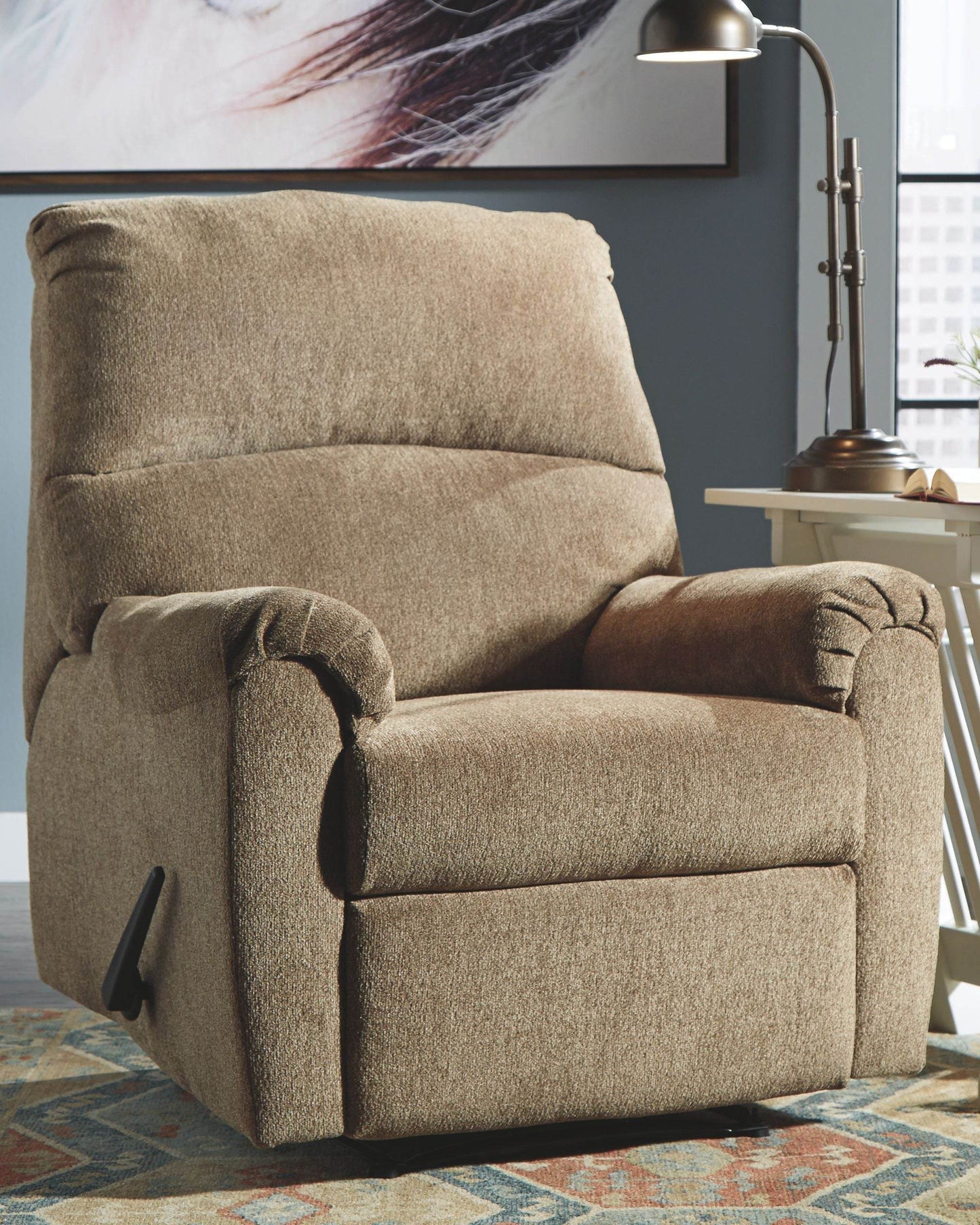 Nerviano - Mocha - Zero Wall Recliner - Fabric - Forward Furniture