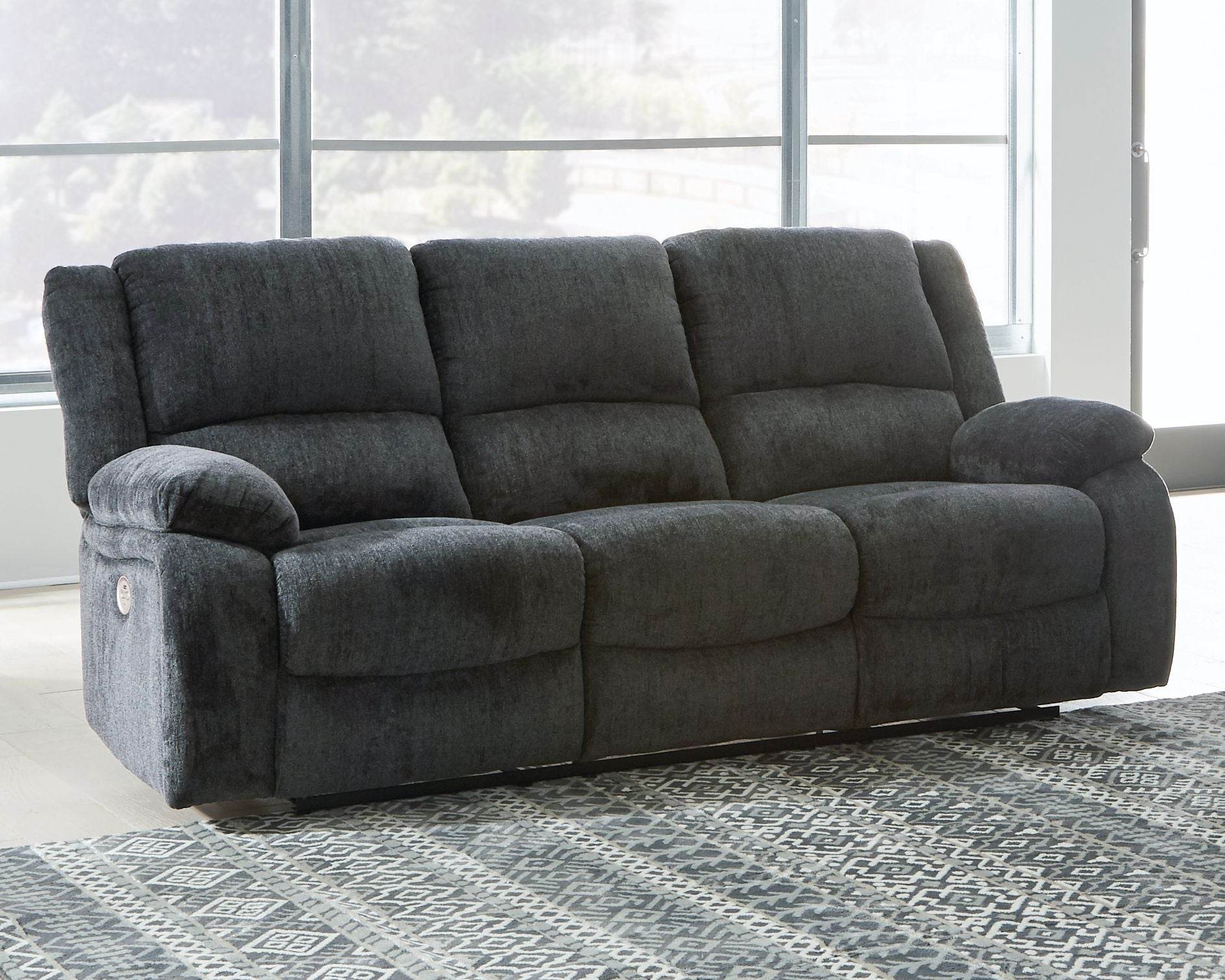 Draycoll - Slate - Reclining Power Sofa - Fabric - Forward Furniture