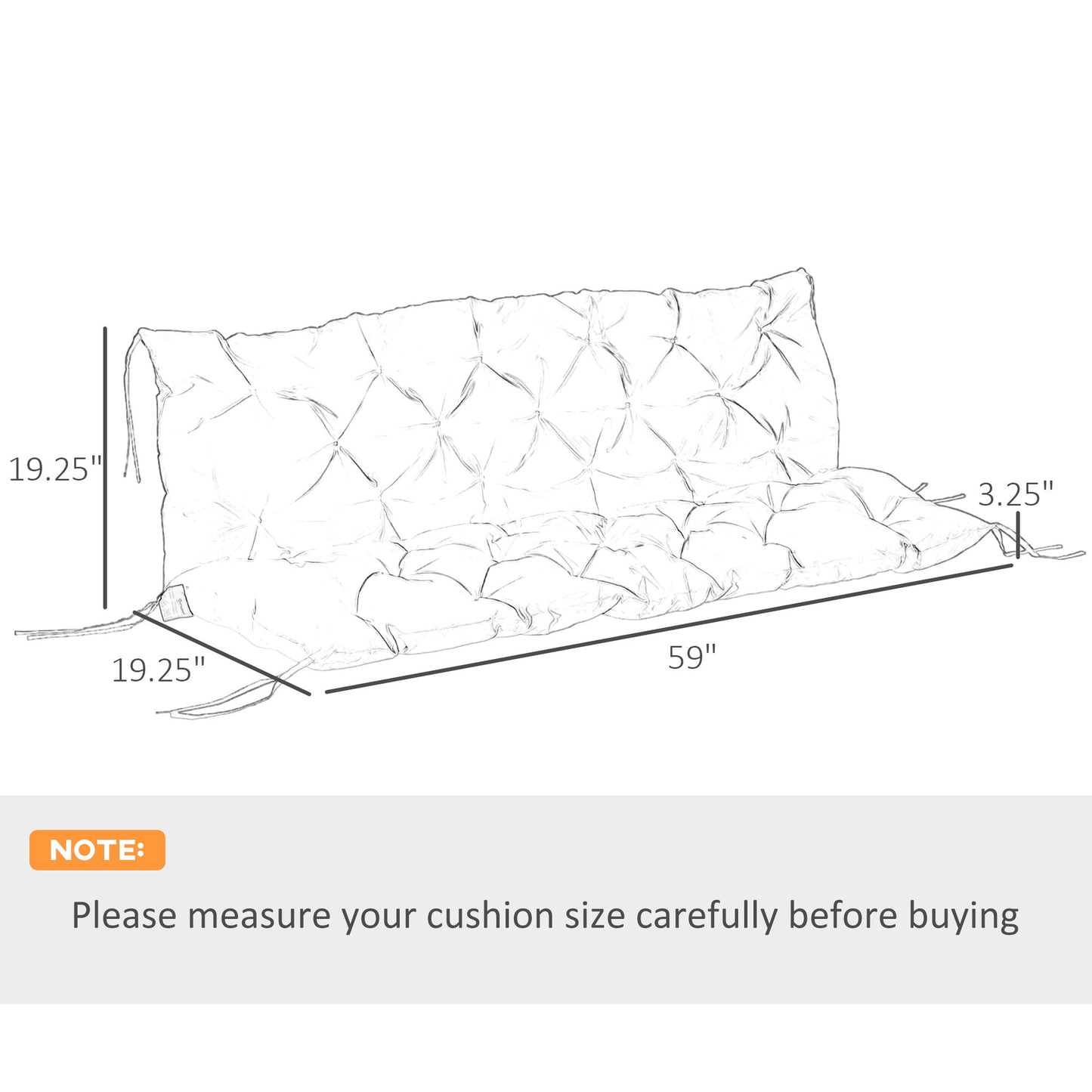 3 Seater Outdoor Swing Cushions with Backrest, Replacement Cushions for Patio Furniture, Wine Red