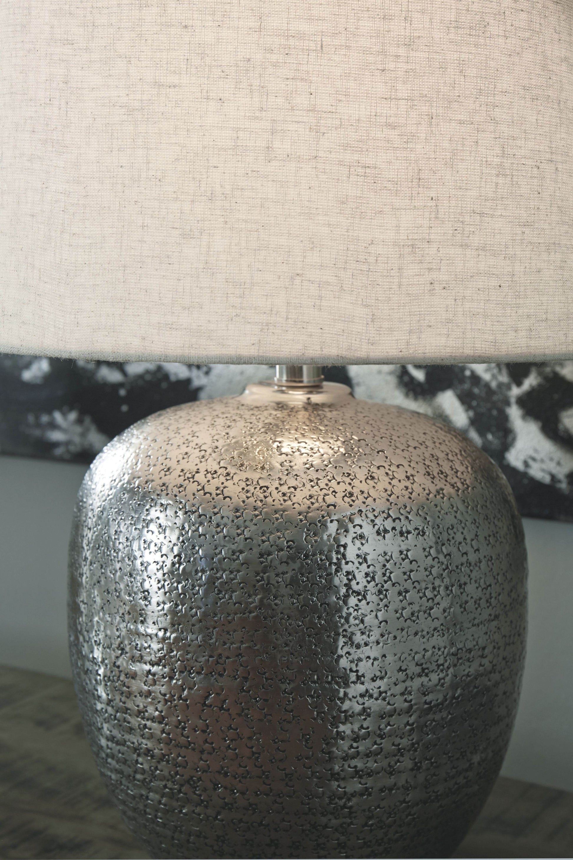 Magalie - Antique Silver Finish - Metal Table Lamp - Forward Furniture
