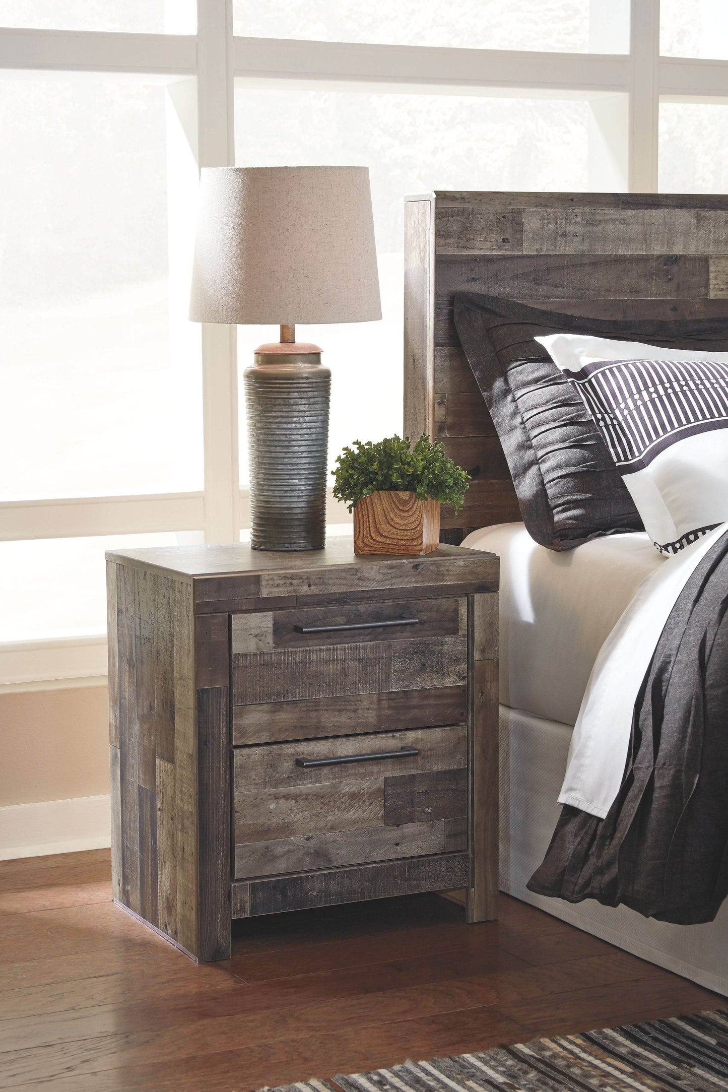 Derekson - Multi Gray - Two Drawer Night Stand - Forward Furniture