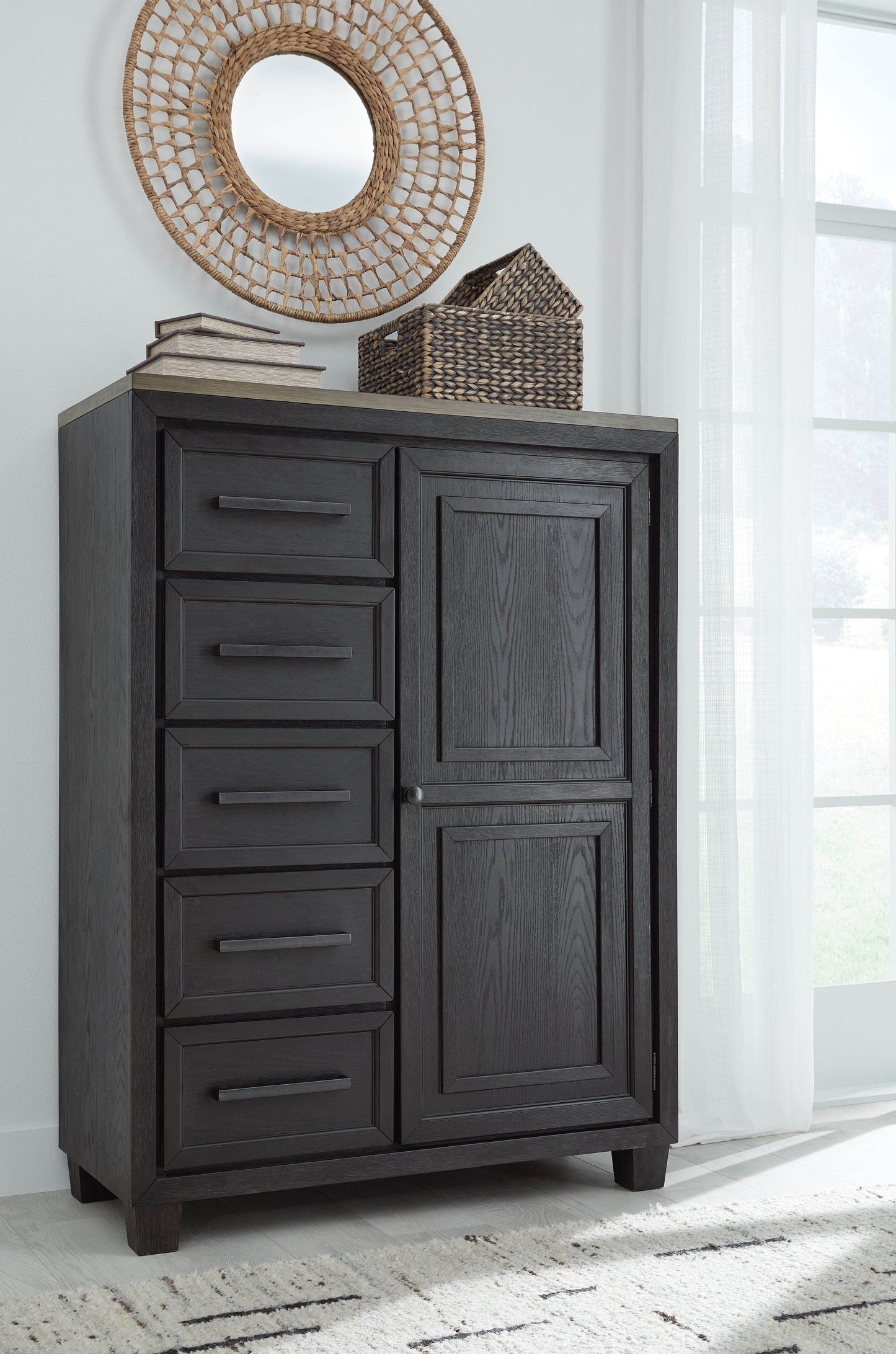Foyland - Black / Brown - Door Chest - Forward Furniture