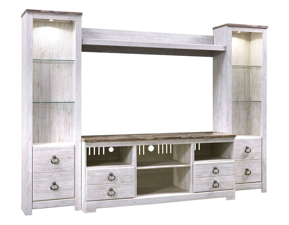 Willowton - Entertainment Center With Fireplace Option - Forward Furniture