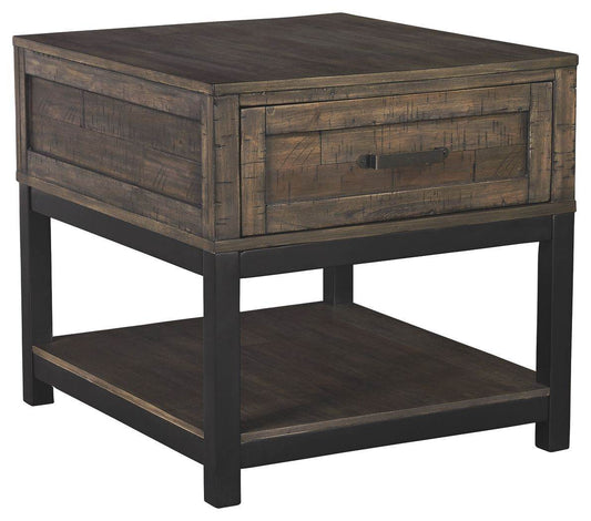 Johurst - Grayish Brown - Rectangular End Table - Forward Furniture